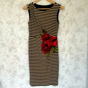 Enfocus‎ Studio Women’s dress Size 4 Striped Rose Print